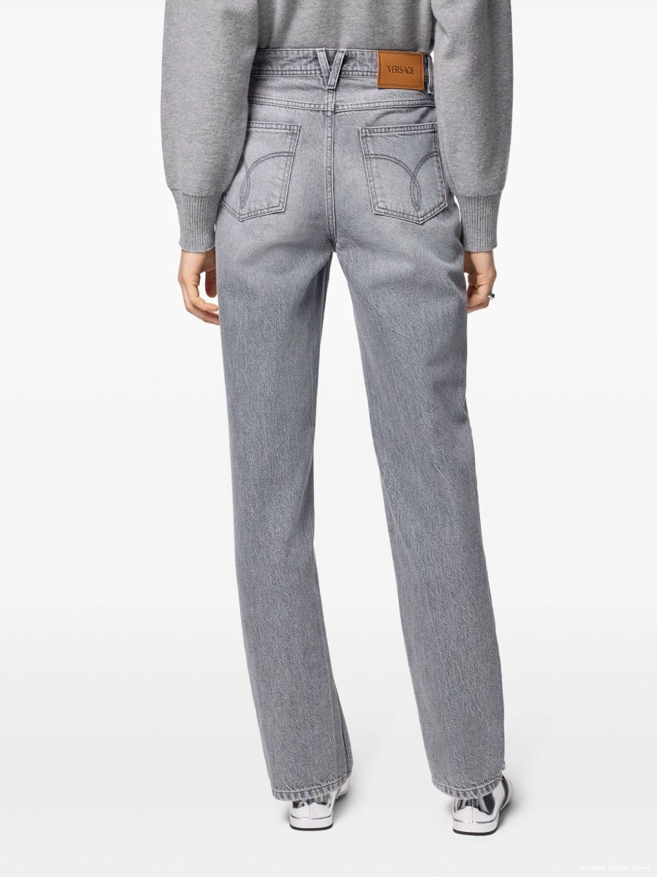 Affordable straight-leg jeans high-rise Versace Women 0729